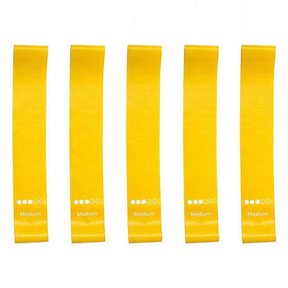 5Pcs/Set Yoga Resistance Bands – Elastic Bodybuilding Bands for Pilates, Gym Workouts, and Fitness – Expander Belt – Pink