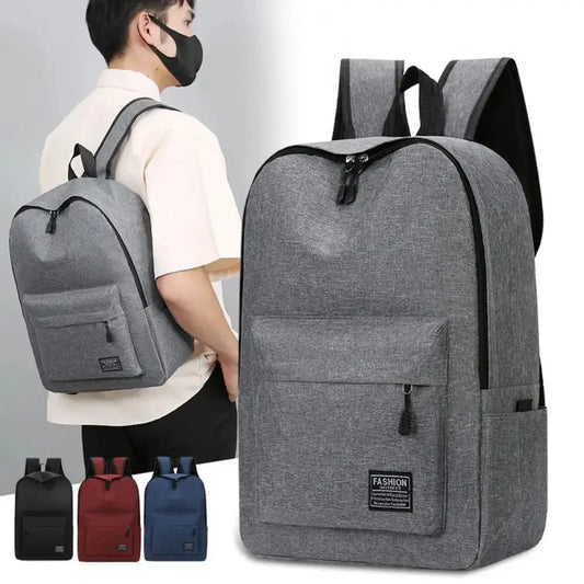 Versatile Unisex Backpack – Trendy Washable Oxford Cloth Computer Bag for School, Travel, and Everyday Use (Black, Grey, Blue, Red)