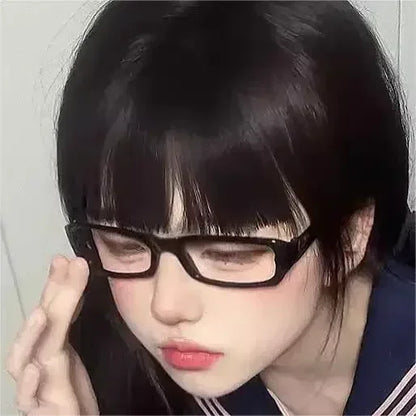 Japanese Korean Small Square Frame Glasses Women Retro Harajuku Eyeglasses Clear Reading Spectacle Blue Light Blocking Eyewears