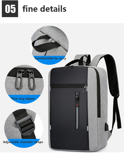 Waterproof Business Backpack for Men – USB Charging 15.6-Inch Laptop Backpack, Large Capacity School & Work Bag, Durable Men’s Backpack