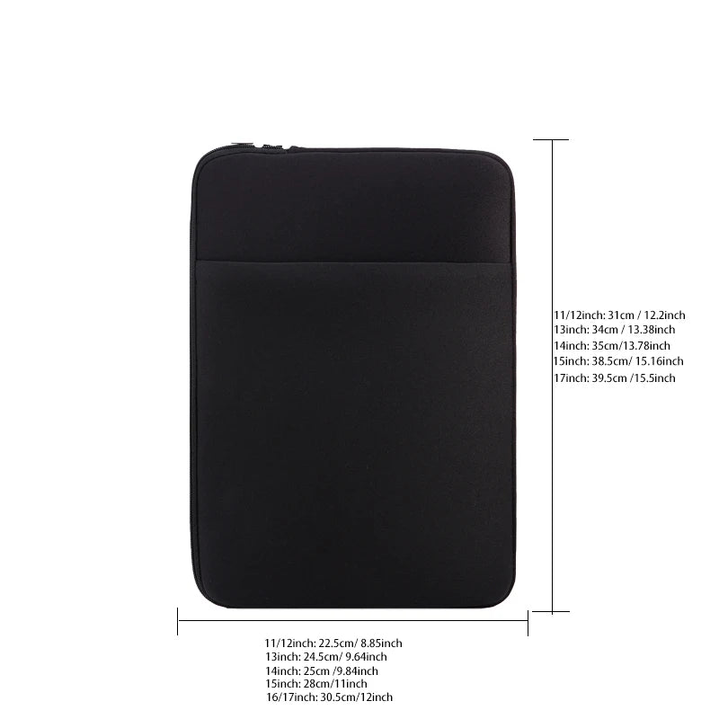 Protective Computer Sleeve with Front Pocket for Power Bank, Multifunctional Laptop Bag