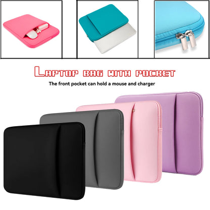 Protective Computer Sleeve with Front Pocket for Power Bank, Multifunctional Laptop Bag