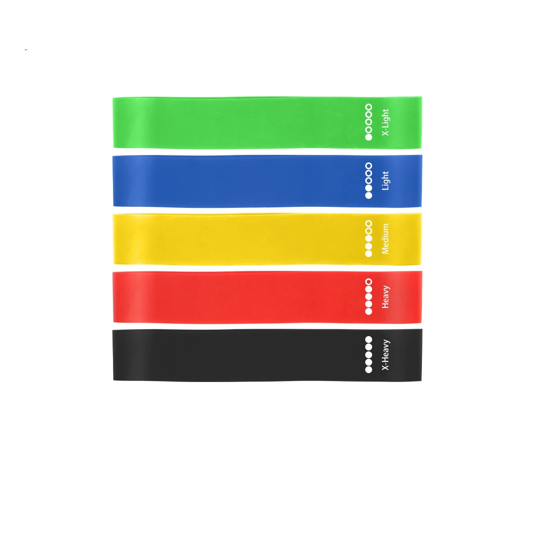 5Pcs/Set Yoga Resistance Bands – Elastic Bodybuilding Bands for Pilates, Gym Workouts, and Fitness – Expander Belt – Pink