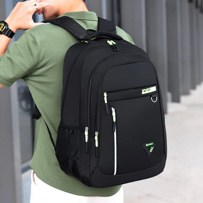Minimalist Large Capacity Backpack for Men – Waterproof Oxford Commute School Backpack, Business Casual, Multiple Pockets, Travel Bag