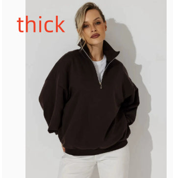 Lazy Style Fashion Casual Versatile Zip-Up Hoodie