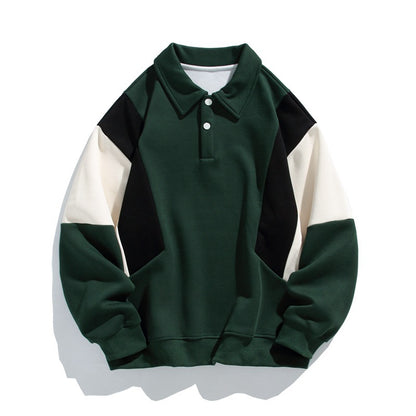 🧥 Trendy Loose Pure Color Cotton Lapel Sweater – Soft Casual Fashion Top