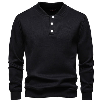 New Fleece-lined Men's Round Neck Sweatshirt