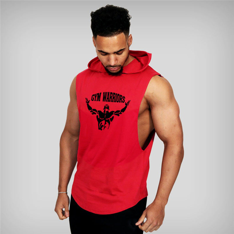 Men’s Hooded Gym Vest – Summer Sports Waistcoat, Hipster Style Workout Tank Top