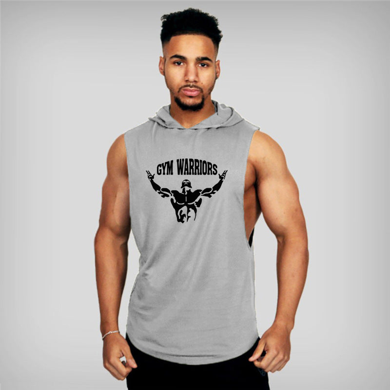 Men’s Hooded Gym Vest – Summer Sports Waistcoat, Hipster Style Workout Tank Top