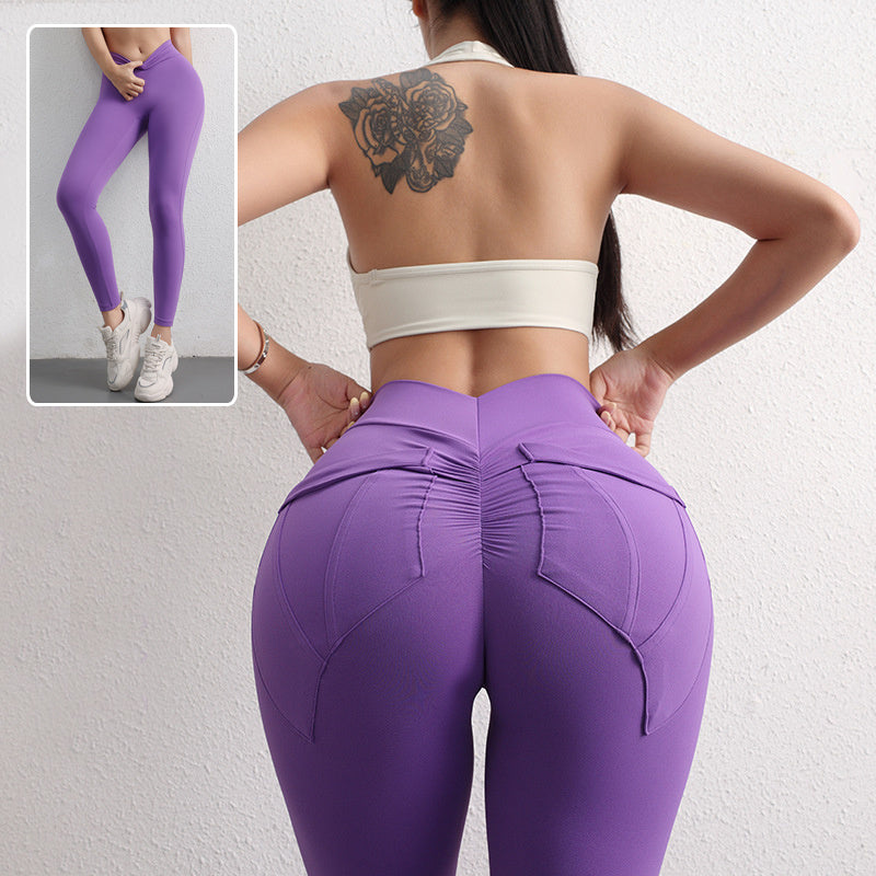 High-Waisted Yoga Pants with Pockets – Butt-Lifting Leggings for Women’s Fitness, Running & Workout