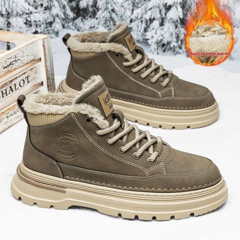 Men's Fleece-Lined Thick Warm Outdoor Snow Boots
