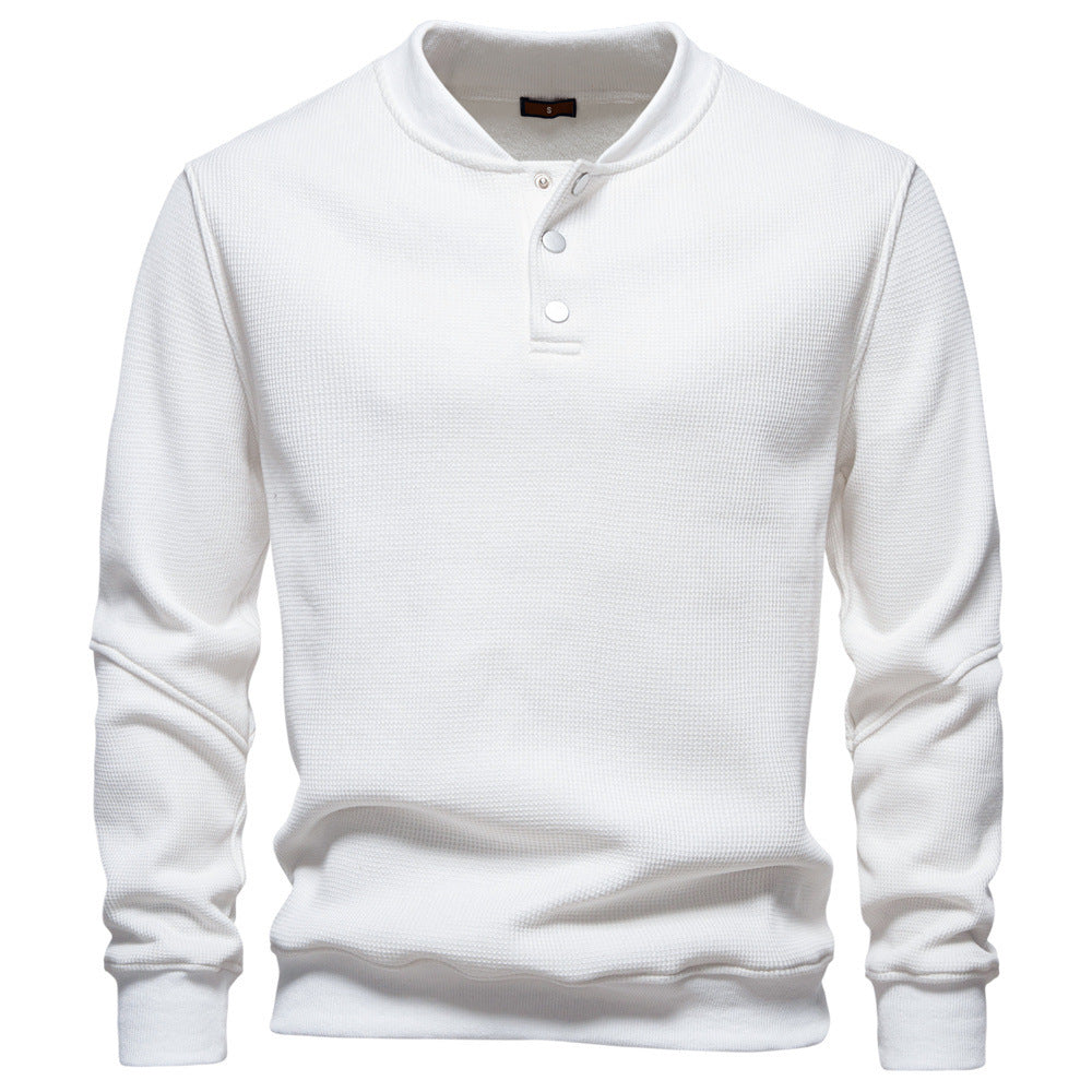 New Fleece-lined Men's Round Neck Sweatshirt