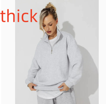 Lazy Style Fashion Casual Versatile Zip-Up Hoodie