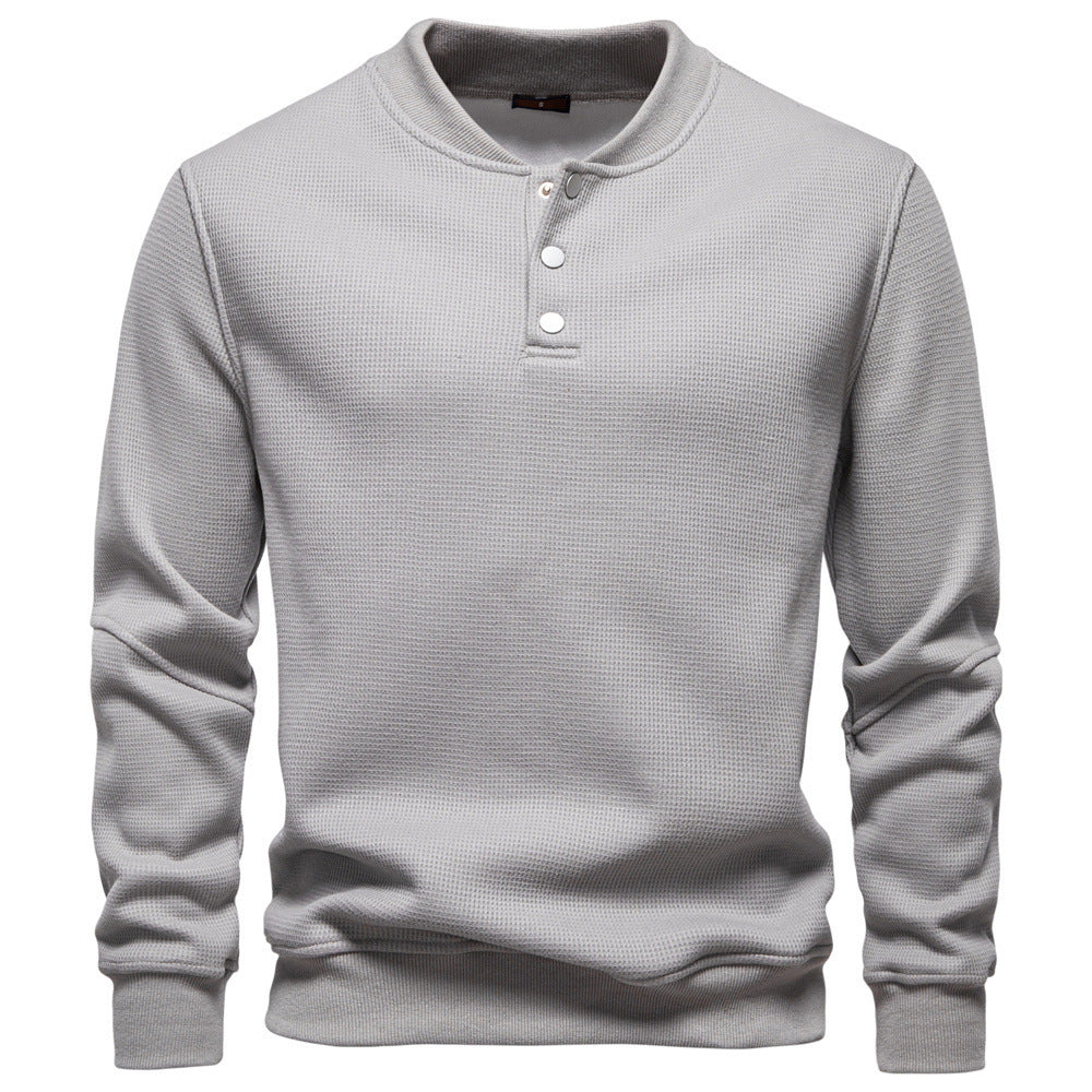 New Fleece-lined Men's Round Neck Sweatshirt