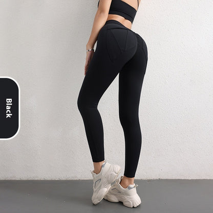 High-Waisted Yoga Pants with Pockets – Butt-Lifting Leggings for Women’s Fitness, Running & Workout