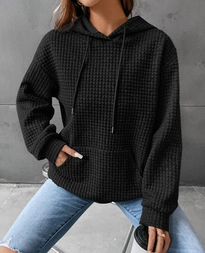 Women's Loose Casual Long-Sleeved Sweater – Solid Color Knit Pullover for Fall & Winter