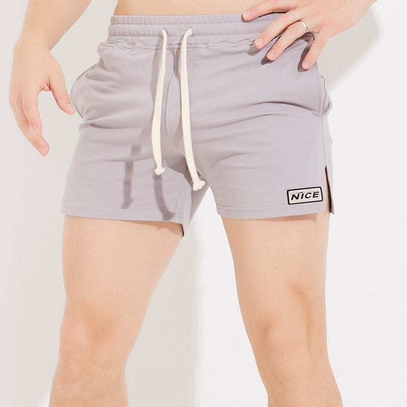 Men’s Three-Point Slit Sports Shorts – Heavyweight Casual Athletic Shorts for Training and Streetwear