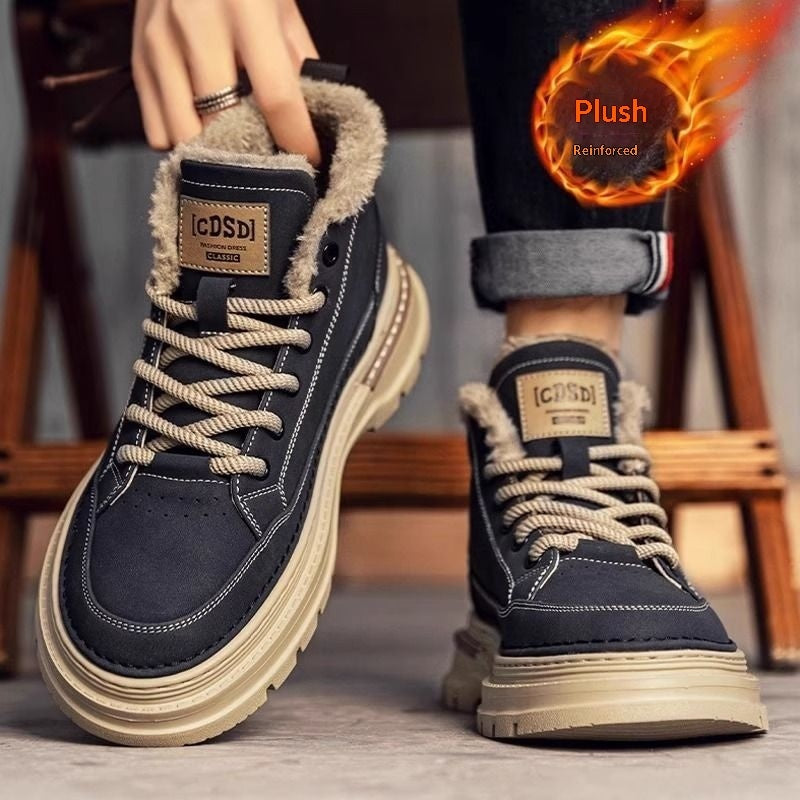 Men's Fleece-Lined Thick Warm Outdoor Snow Boots